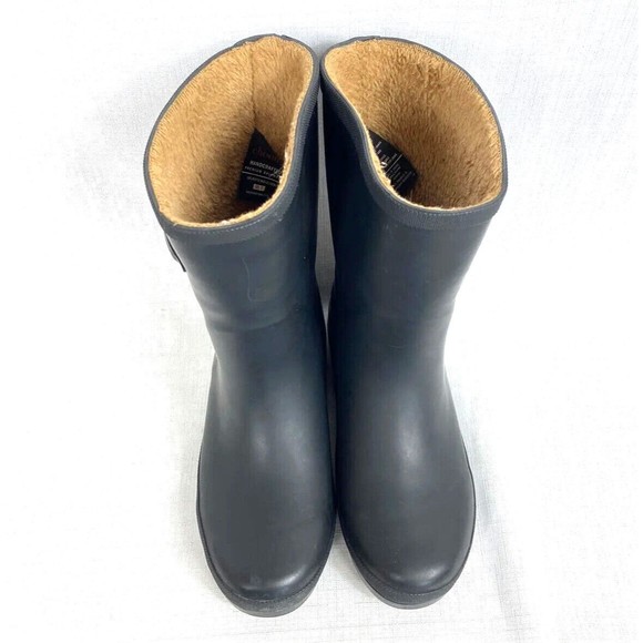 Chooka Delridge Fleece Lined Mid Calf Waterproof Rain Boots Womens Size 7 Black - Picture 4 of 16